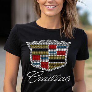 Cadillac Rhinestone, Bella Canvas Women's Short sleeve T-shirt